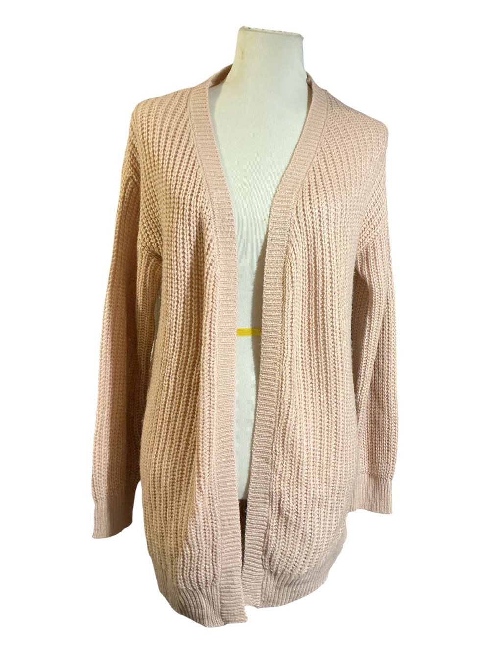 Moral Fiber Blush Open-Front Knit Cardigan